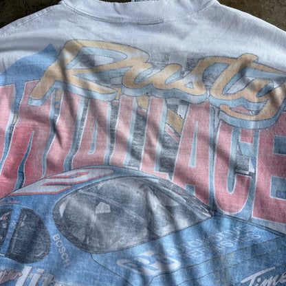 Vintage Faded & Distressed NASCAR AOP Tshirt - L