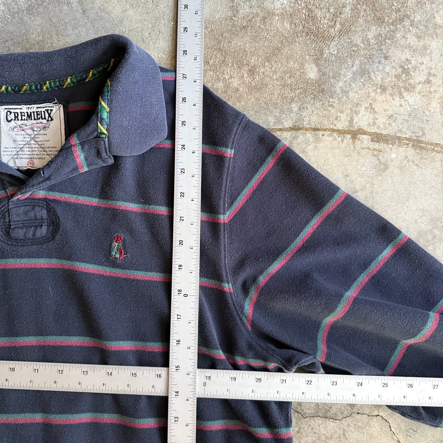 Fall Style Stiped Long sleeve Polo - XL