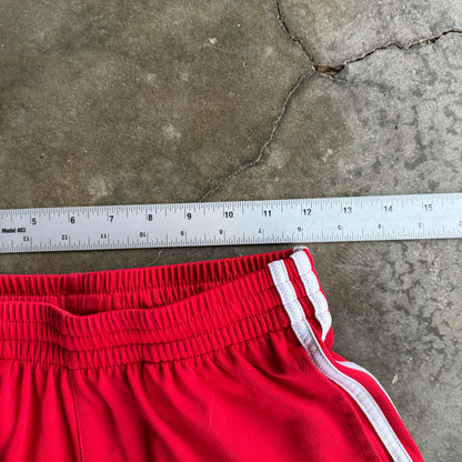 Vintage Red Adidas Track Shorts - L