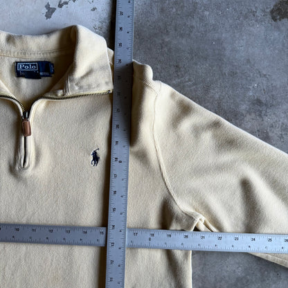 Vintage Yellow 90s Polo Ralph Lauren Quarter Zip - M