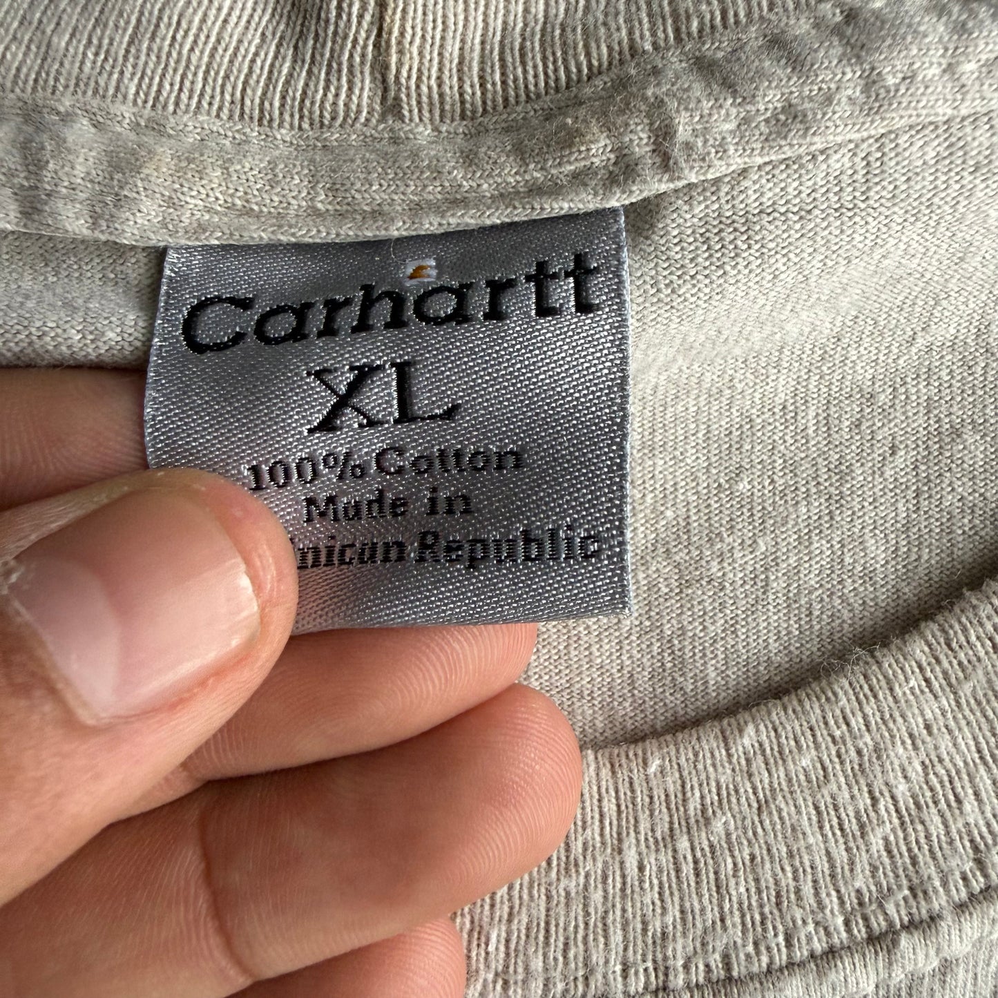 Vintage Creme Carhartt Pocket Tshirt - XL