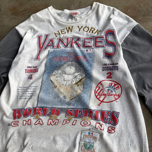 Vintage New York Yankees Quarter Sleeve Shirt - L
