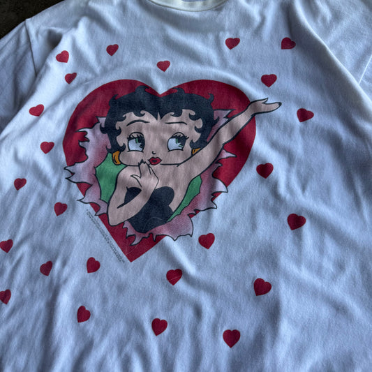 Vintage Heart Betty Boop Tshirt - XL