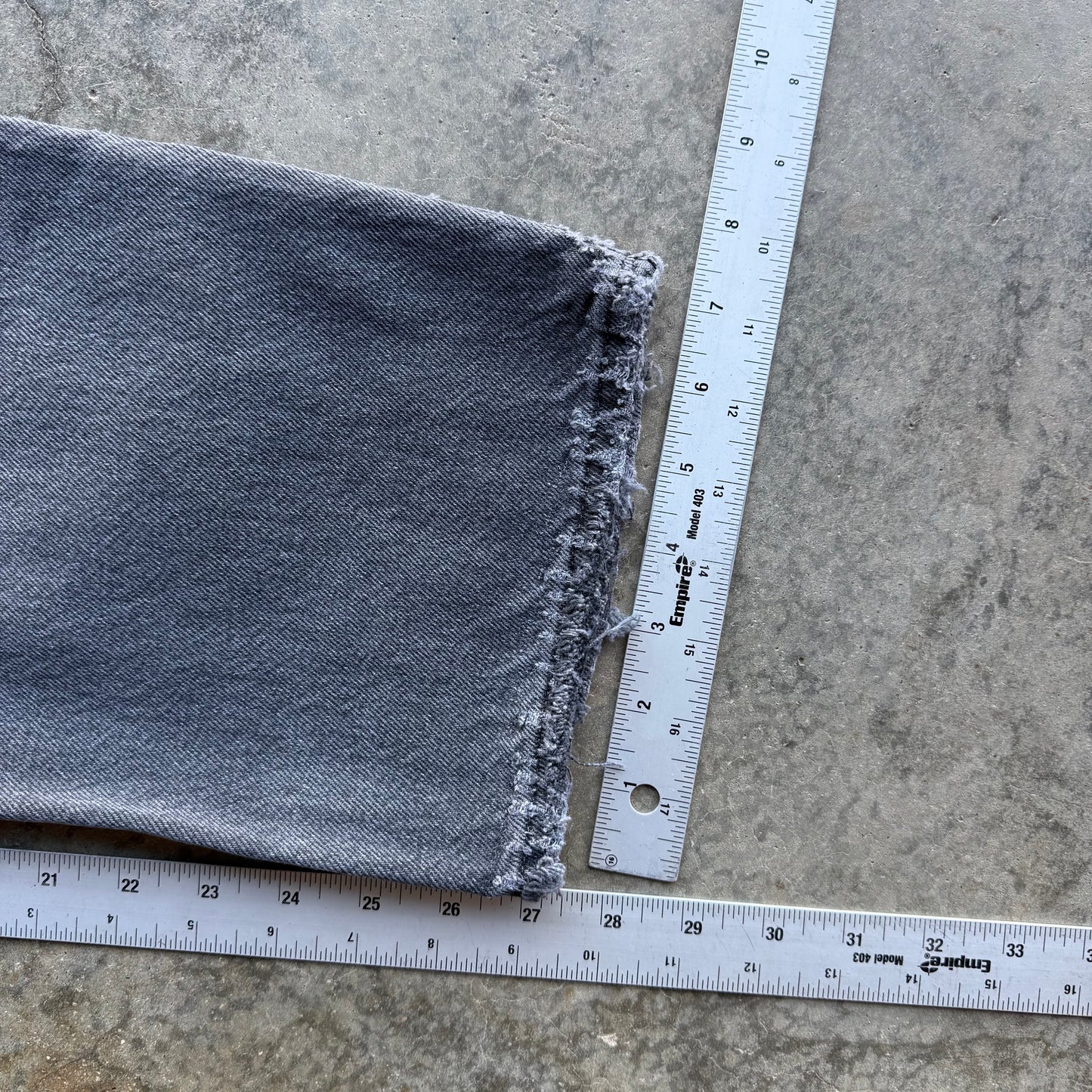 Vintage Baggy Faded Black Jeans - 36