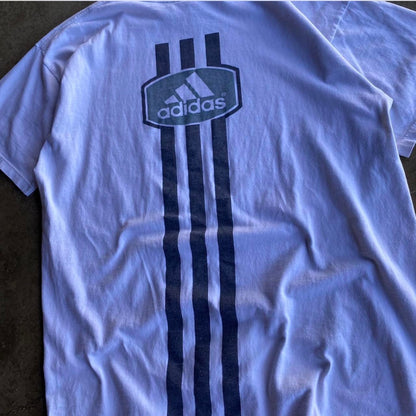 Vintage 90s Adidas Stripe Tee - L