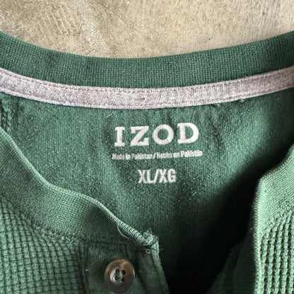 IZOD Green Henley Shirt - XL