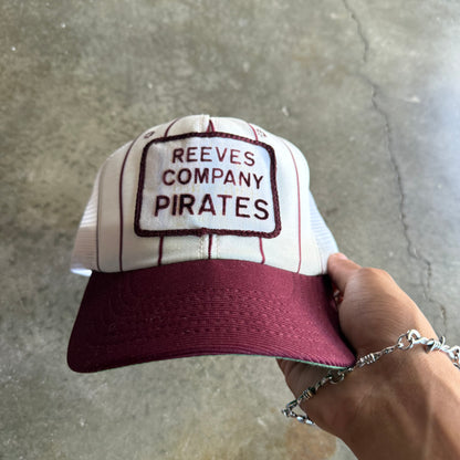 Vintage 90s Pinstripe SnapBack Trucker Hat