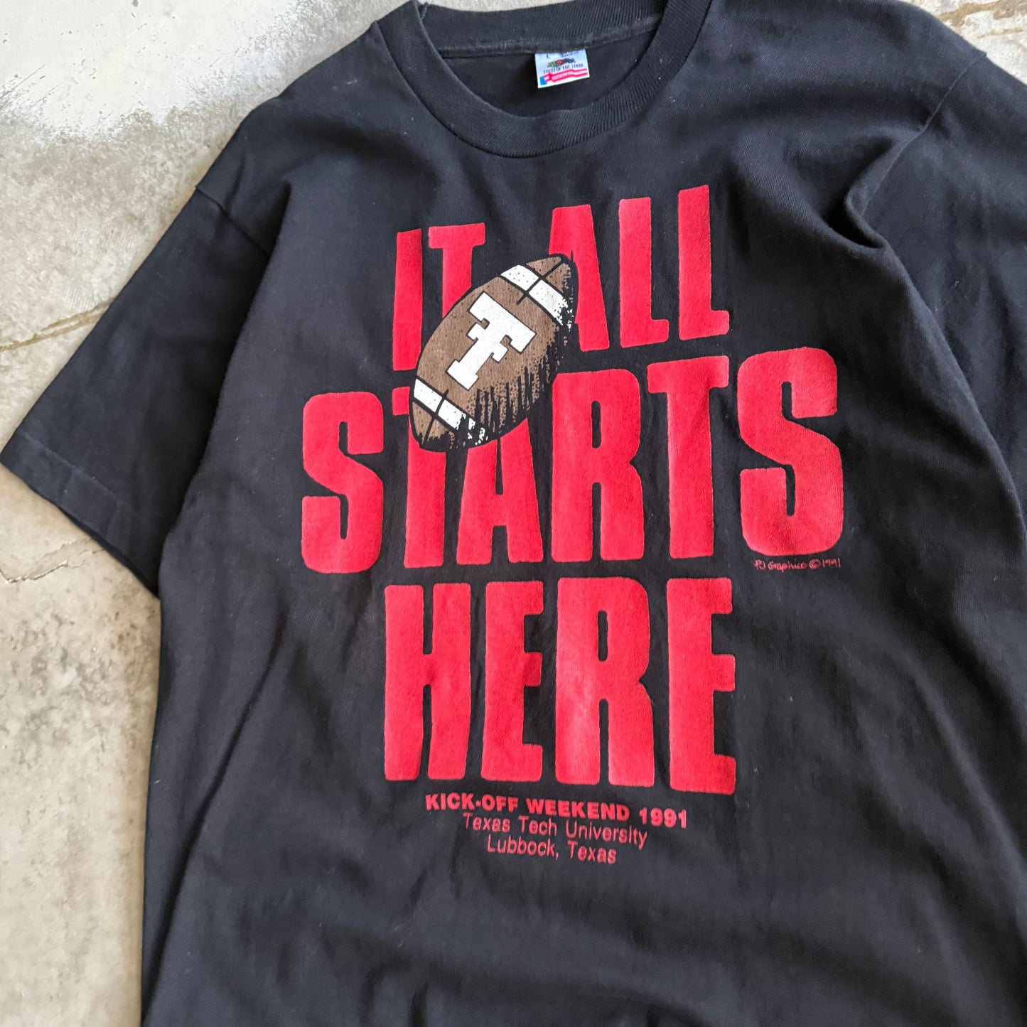 Vintage 90s Texas Tech Football Tshirt - L