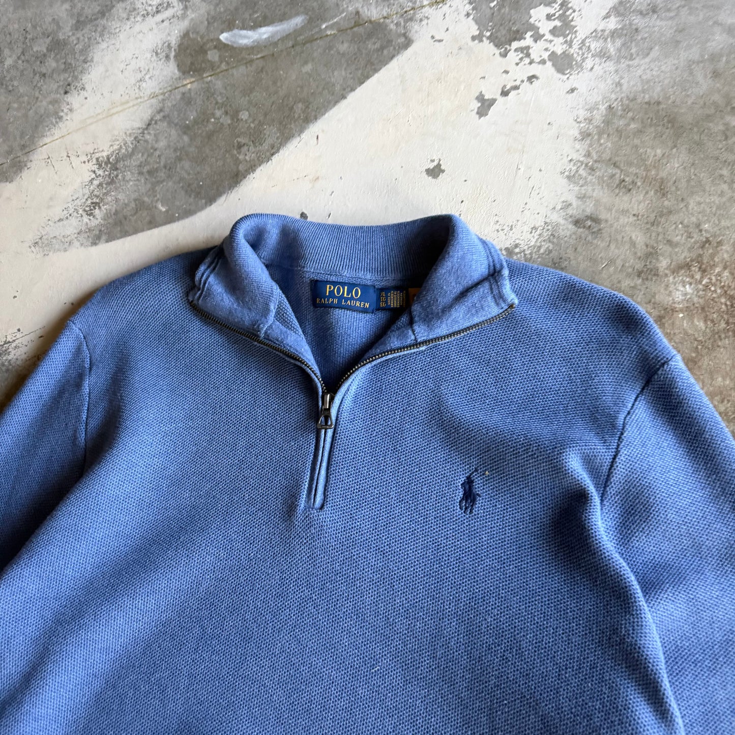 Vintage 00s Blue Polo Ralph Lauren Quarter Zip - XL
