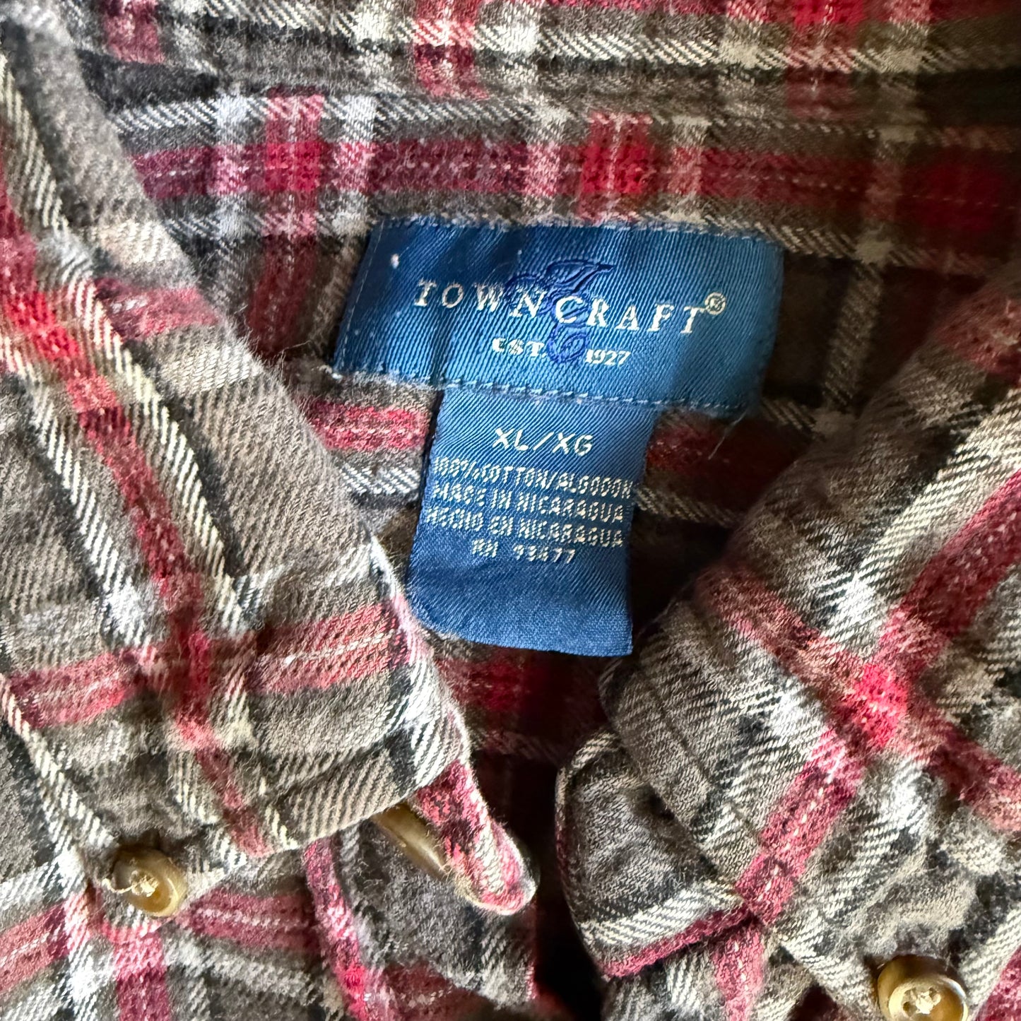 Vintage 00s Cropped Flannel - XL