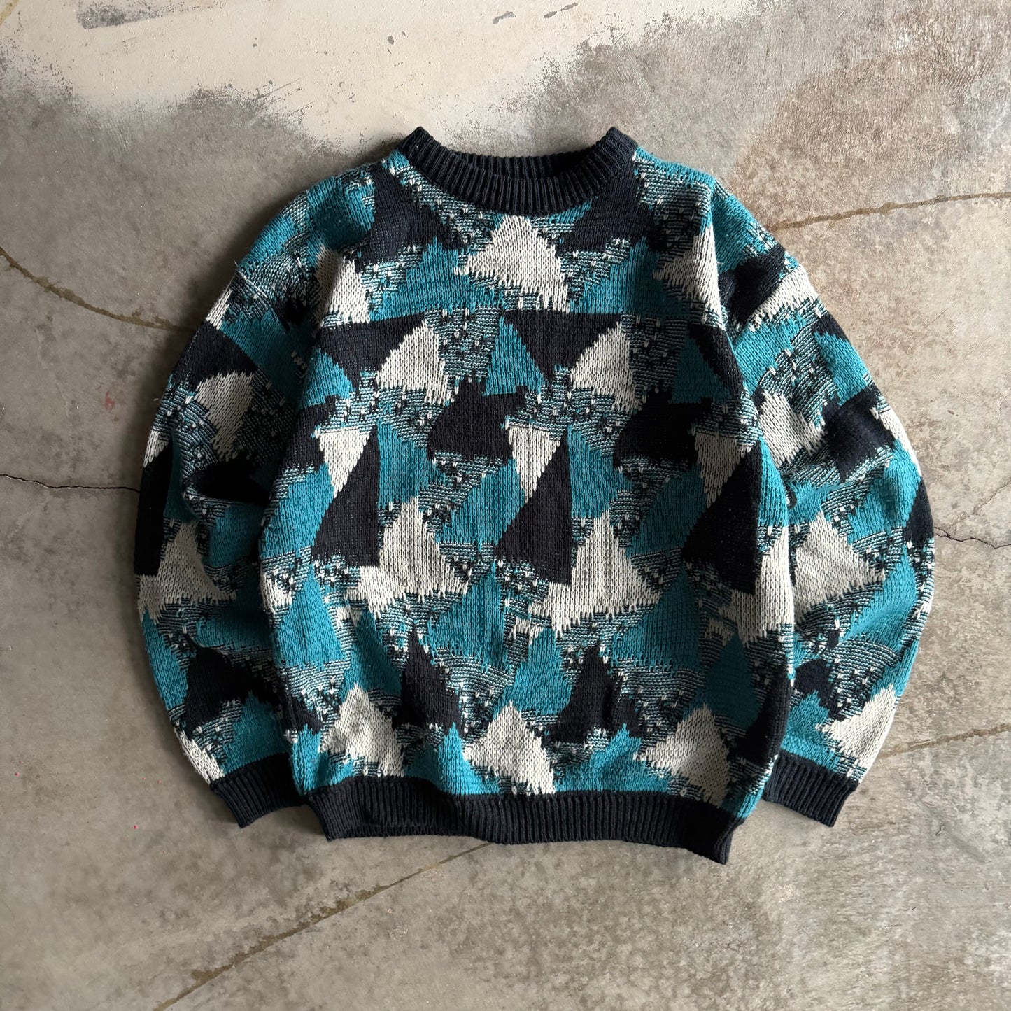 Vintage 90s Fall Grandma Sweater - XL