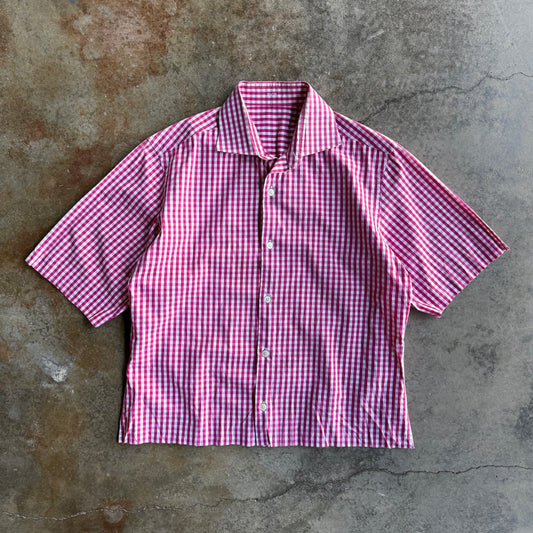Vintage Boxy Cropped Button Up - M