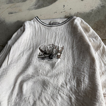 Vintage Deer Grandma Sweater - L