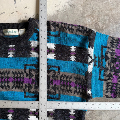 Vintage 90s Fall Grandma Sweater - L