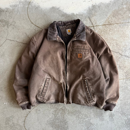 Vintage Faded Brown Carhartt Jacket - XXL