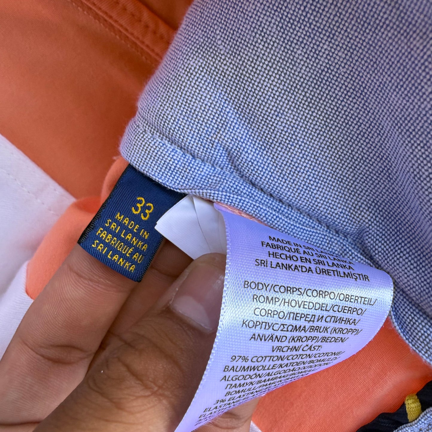 Vintage Orange Polo Ralph Lauren Shorts - 33