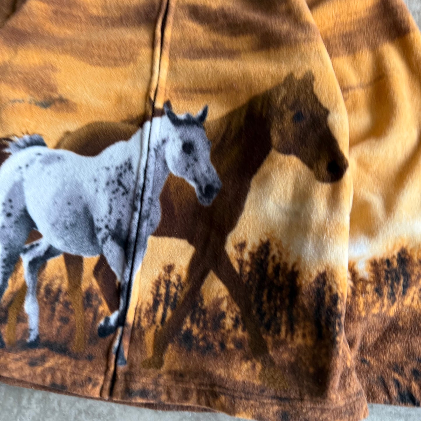 Vintage Horse Graphic Fleece Zip Up - L
