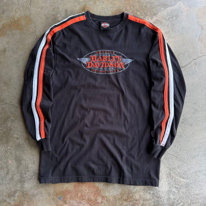 Vintage Harley Davidson Stripes Longsleeve - L