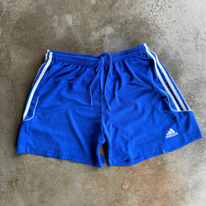 Vintage Blue Adidas Track Shorts - L