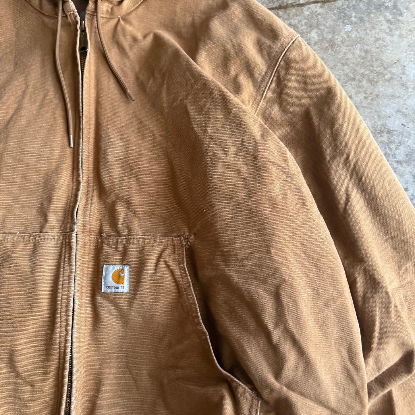 Vintage 90s Hooded Carhartt Jacket - XL