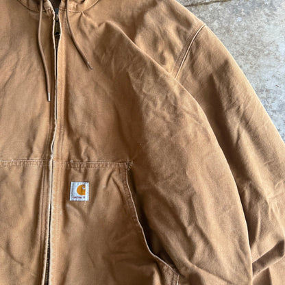 Vintage 90s Hooded Carhartt Jacket - XL