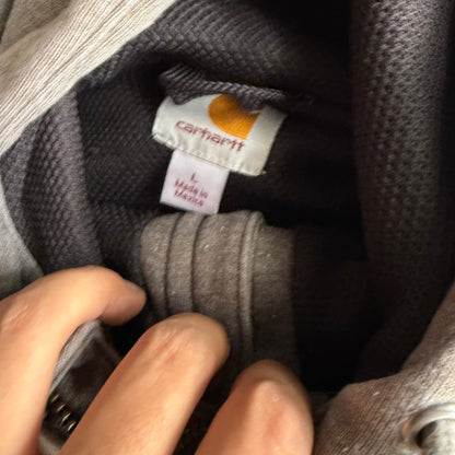 Vintage Faded Carhartt Zip Up Hodoe - L