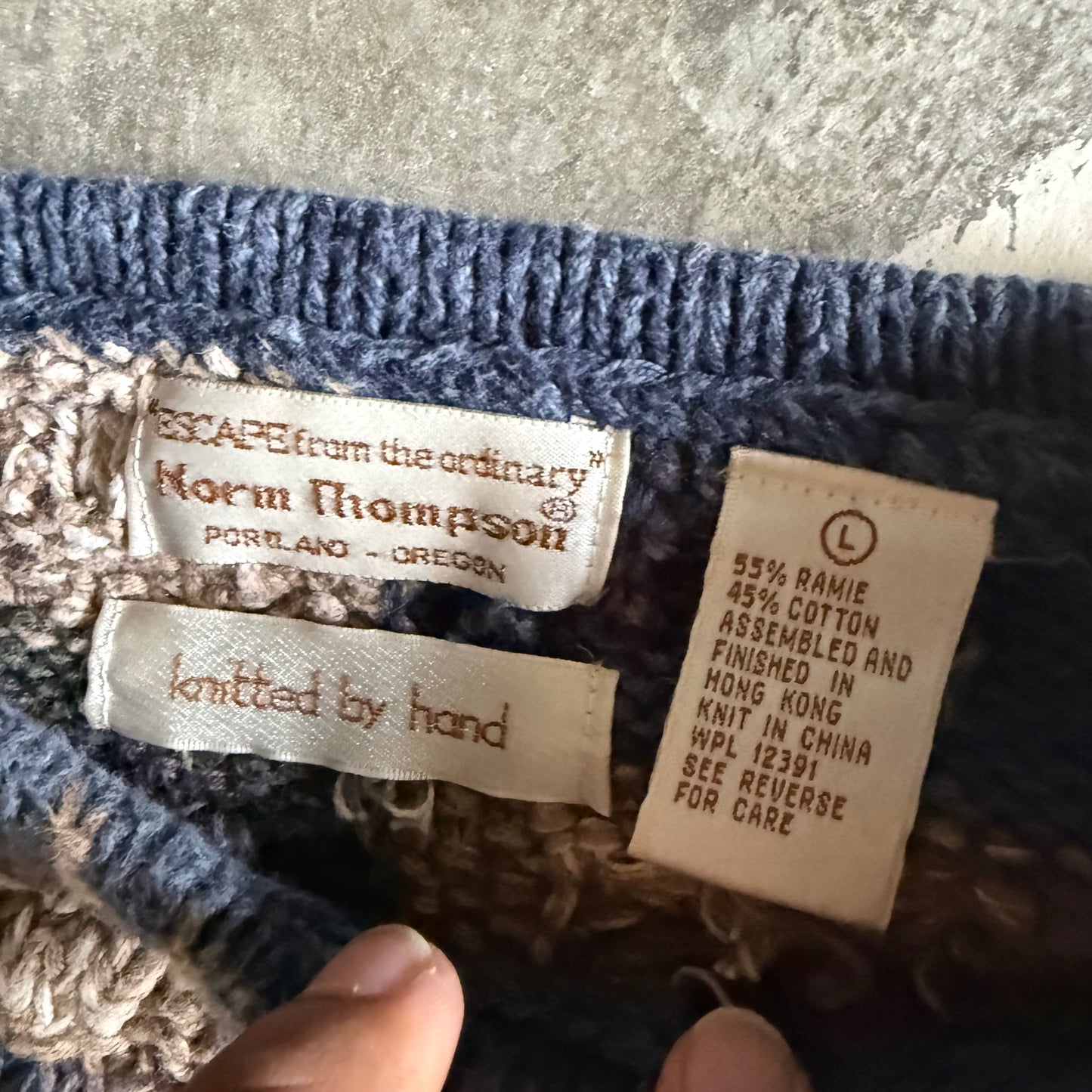 Vintage 90s heavyweight Fall Knit Sweater - L