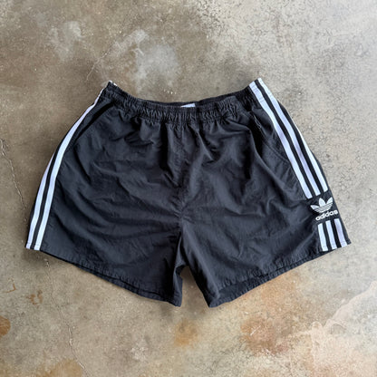 Vintage Black Adidas Track Shorts - L