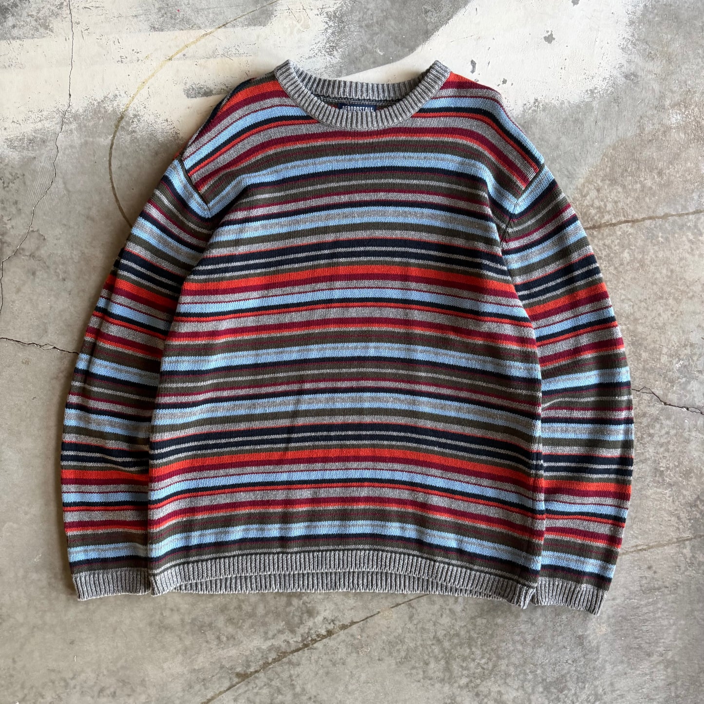Vintage 90s Grandpa Striped Sweater - XL