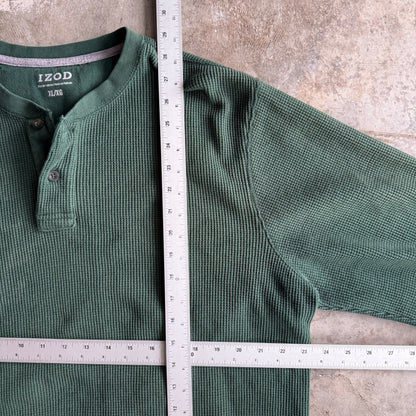 IZOD Green Henley Shirt - XL