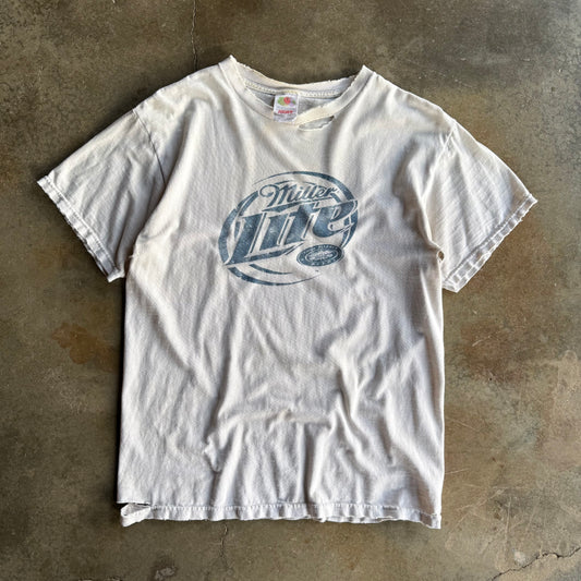 Vintage 00s Distressed Miller Lite Tshirt - M