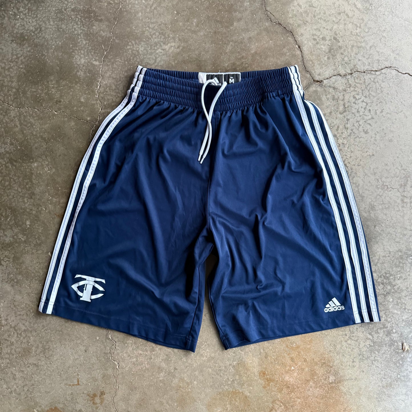 Vintage Navy Adidas Track Shorts - M