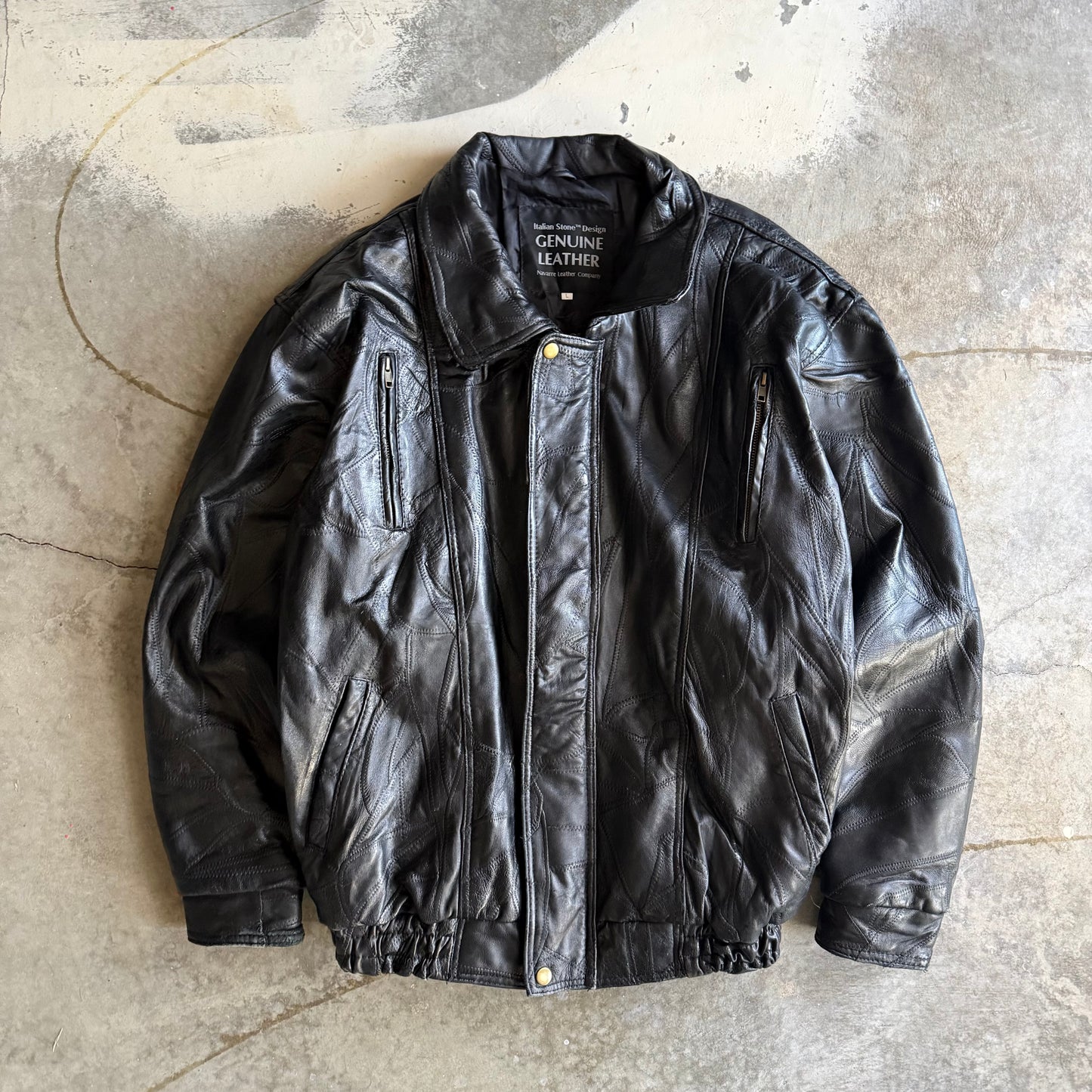 Vintage 00s Genuine Leather Jacket - L