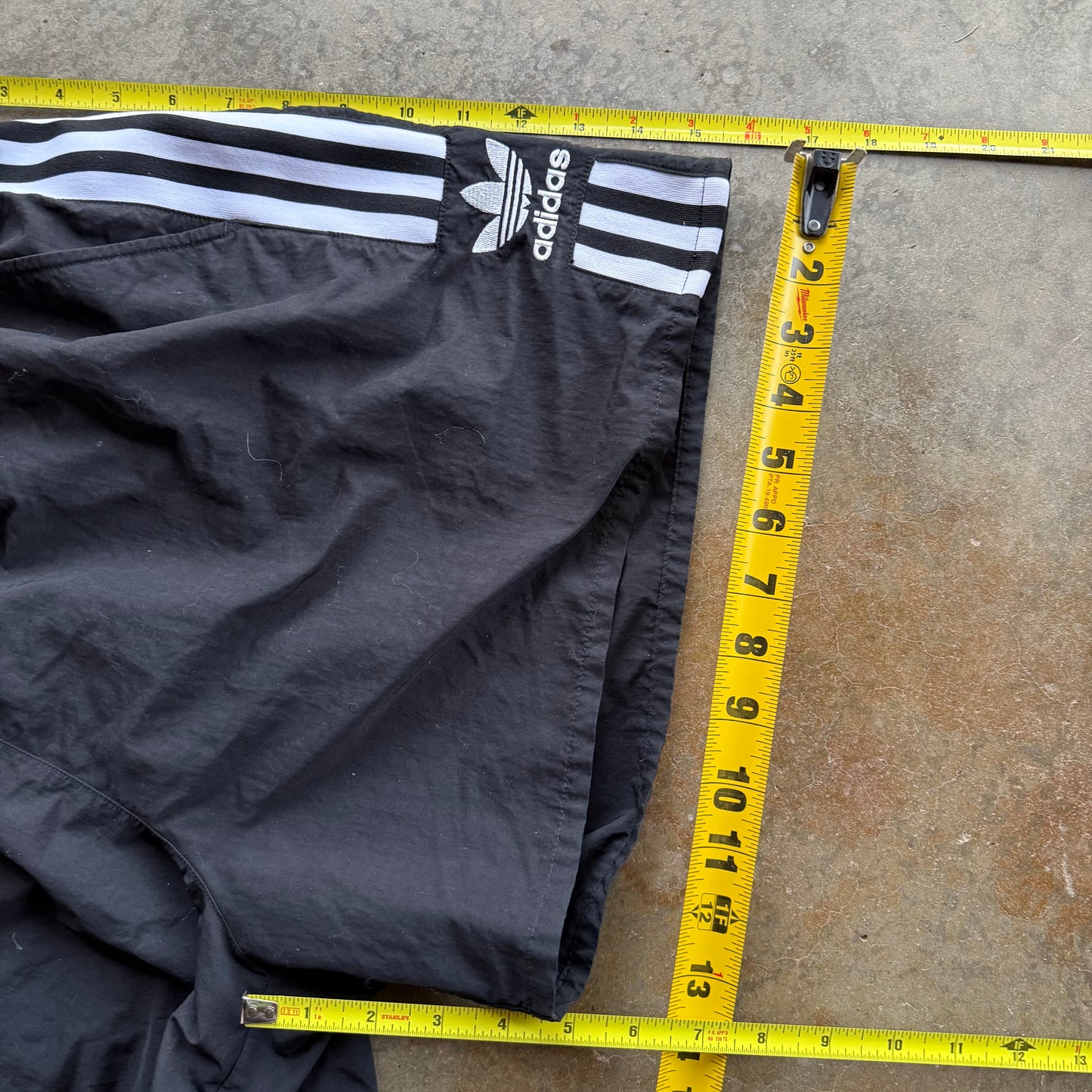 Vintage Black Adidas Track Shorts - L