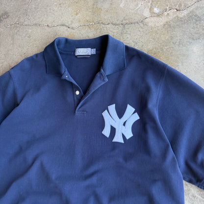 Vintage New York Yankees Cropped Polo - L