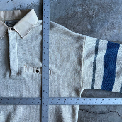 Vintage 90s Knit Quart Button Up Sweater - L