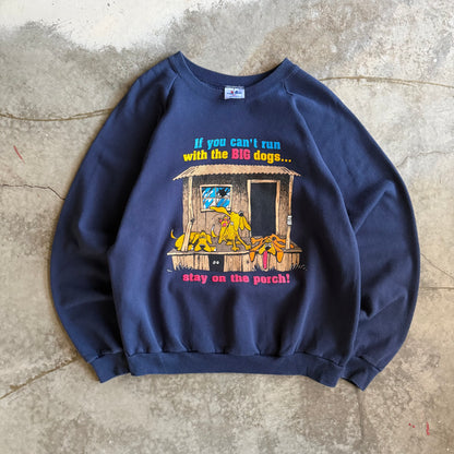 Vintage 90s Funny Dog Crewneck - XL