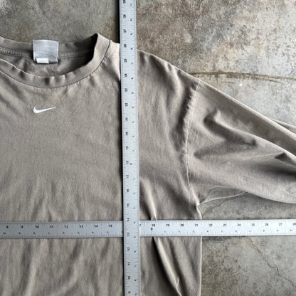 Vintage Faded Brown Nike Longsleeve - M