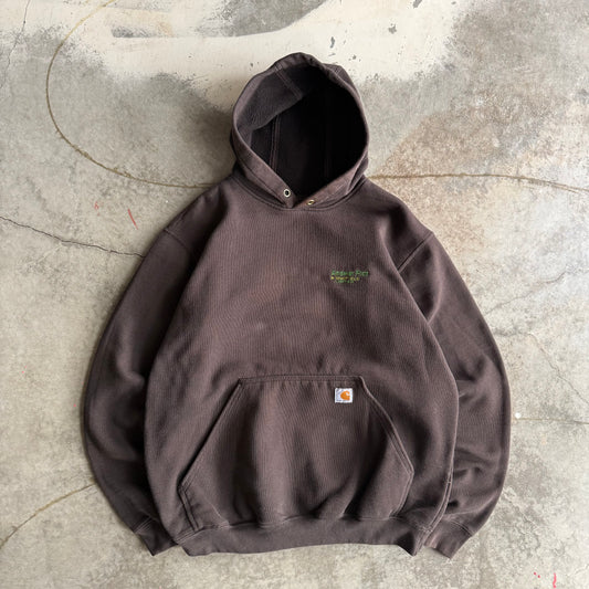 Vintage Brown Carhartt Hoodie - M
