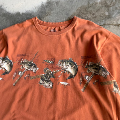 Vintage 00s Wrap Around Fish Tshirt - XL