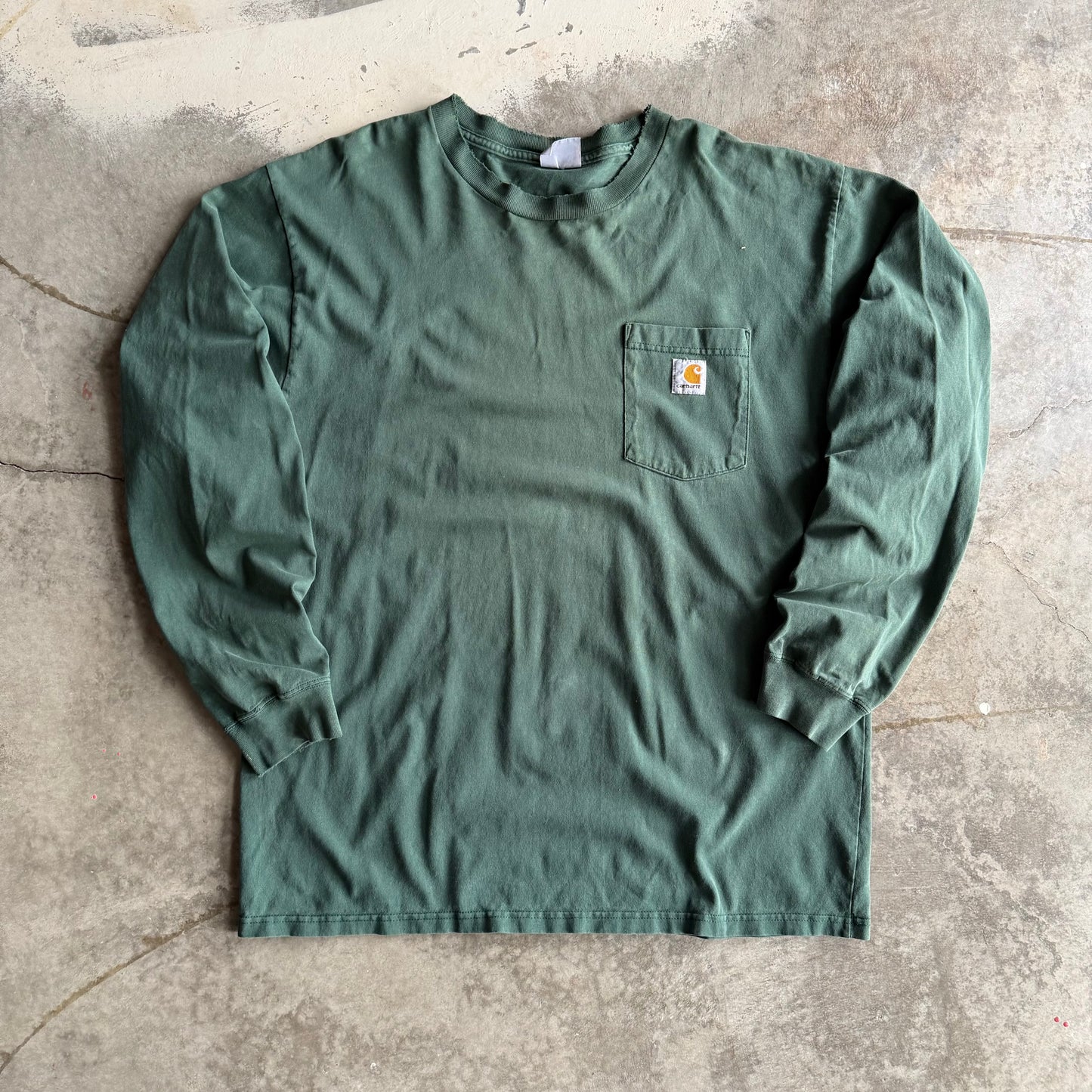 Vintage Green Carhartt Longsleeve - XL