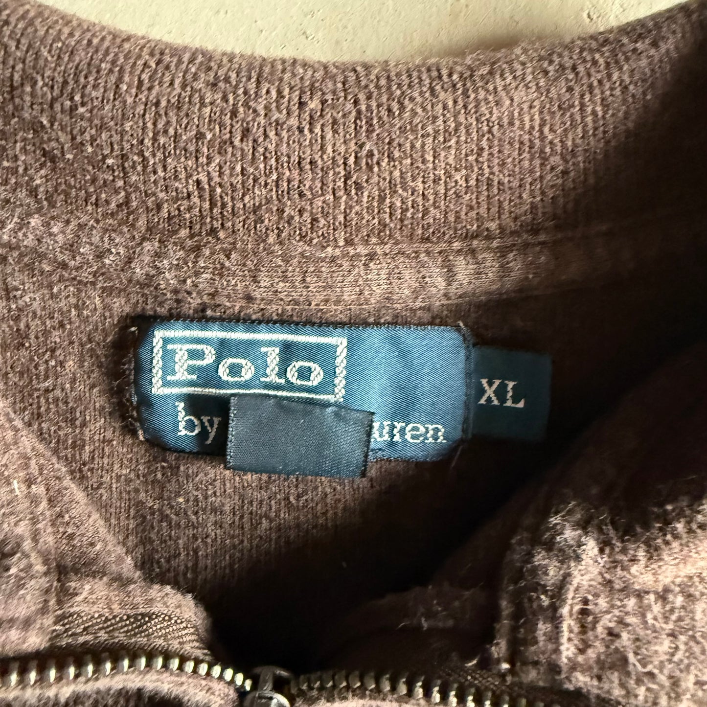 Vintage 90s Brown Polo Ralph Lauren Quarter Zip - XL
