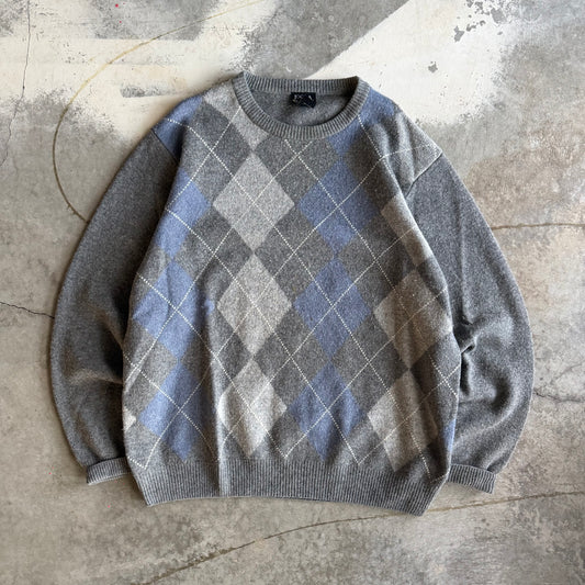 Vintage 90s Grandpa Wool Sweater - L