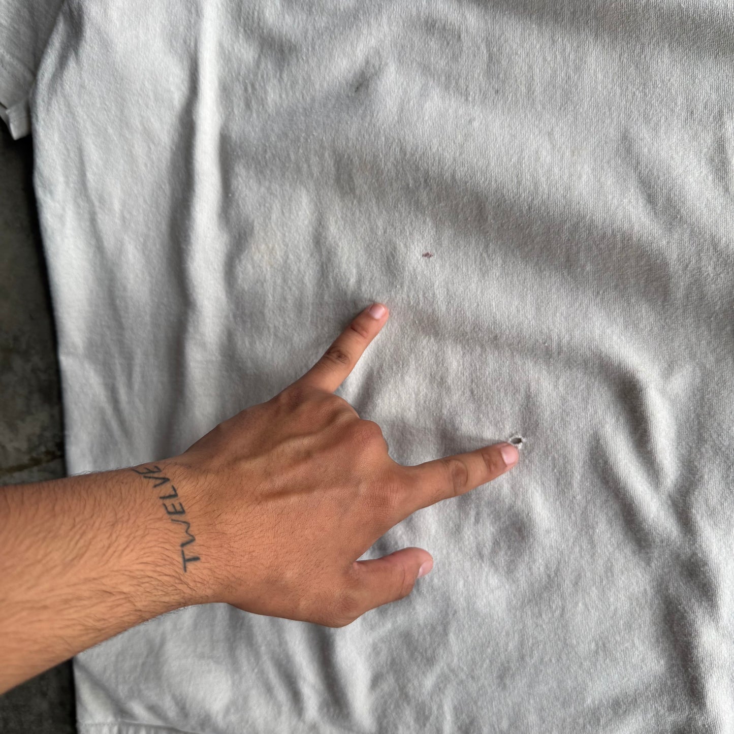 Vintage Creme Carhartt Pocket Tshirt - XL