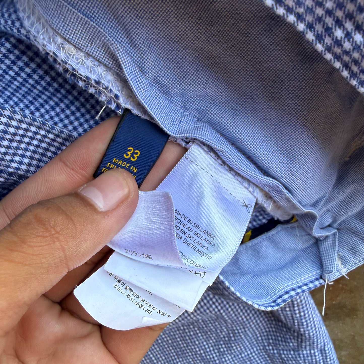 Vintage Blue Striped Polo Ralph Lauren Shorts - 33