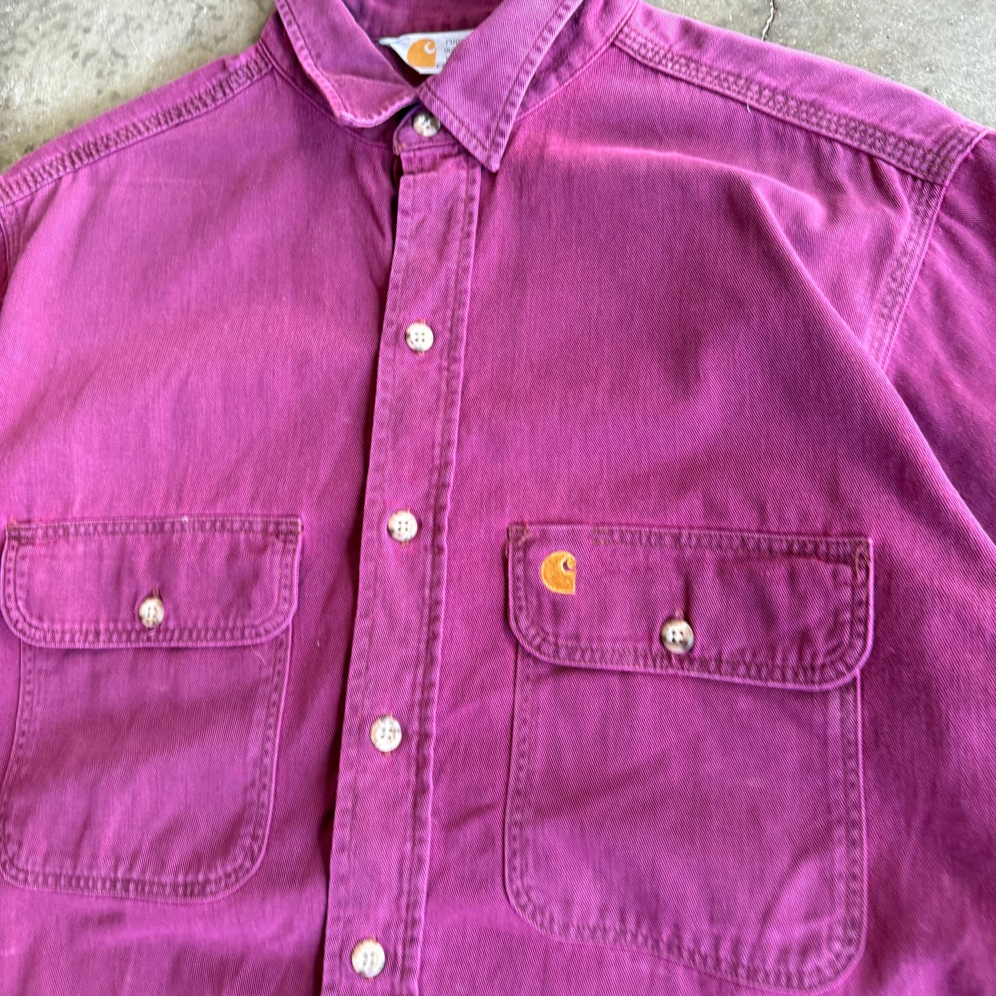 Vintage 00s Carhartt Cropped Button Up - XL