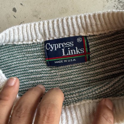 Vintage 90s Golf Knit Sweater - XL