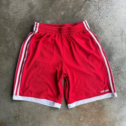 Vintage Red Adidas Track Shorts - L