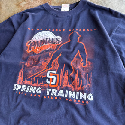 Vintage Padres Training Baseball Tshirt - XL