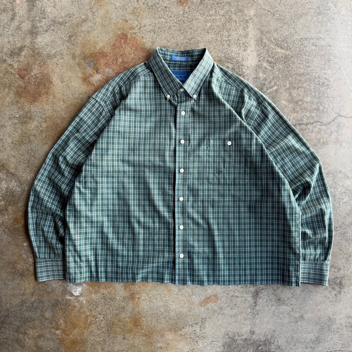 Vintage Boxy Cropped Button Up - XL
